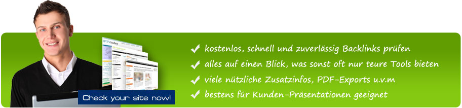 Backlinktest.com - kostenlos, schnell und zuverlässig Backlinks prüfen